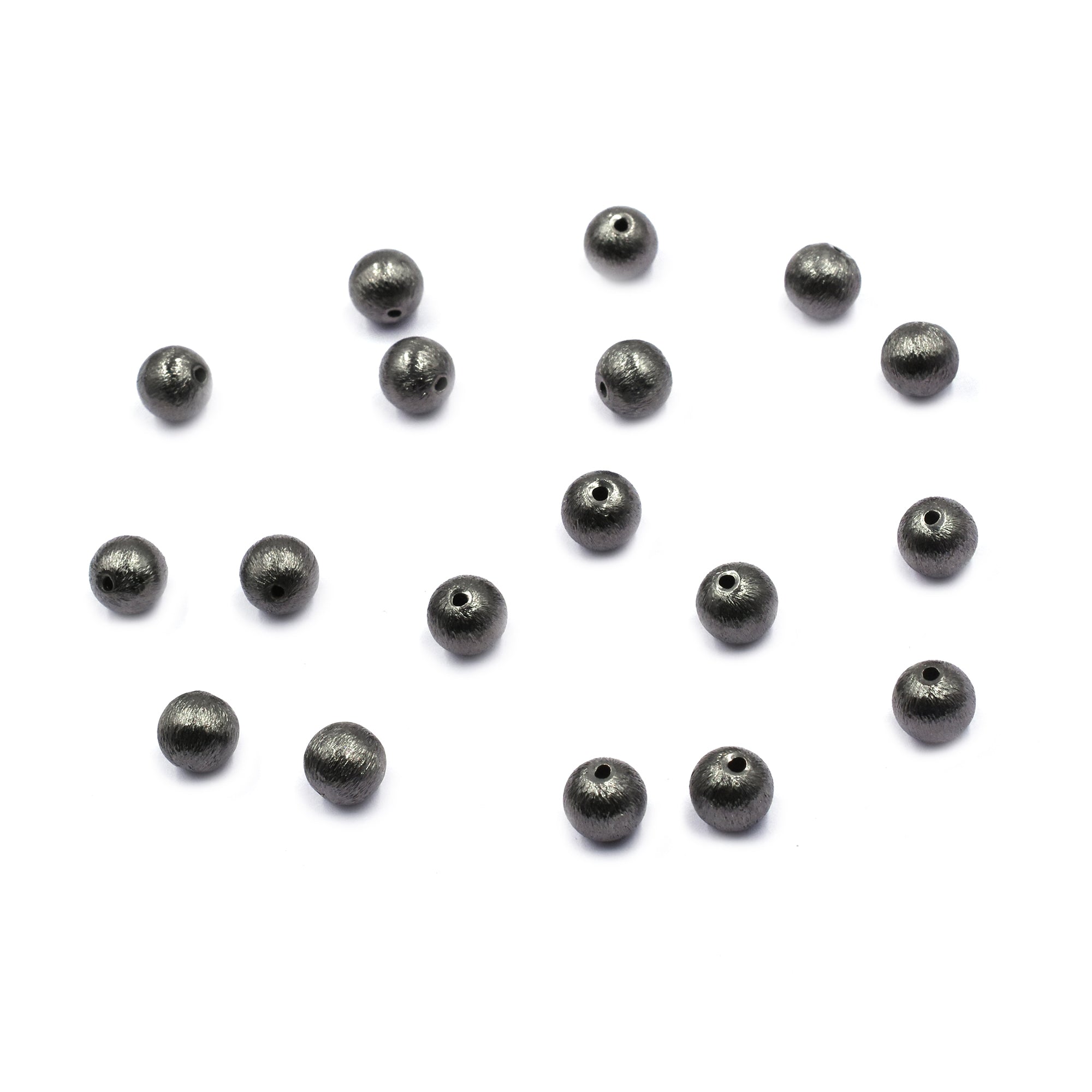Premium 8mm black finished copper beads with matte surface