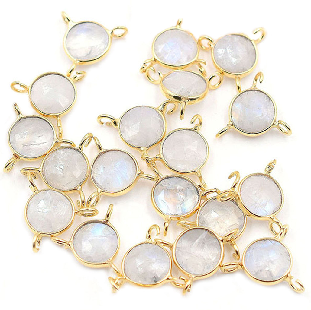 Vermeil bezel rainbow moonstone jewelry piece