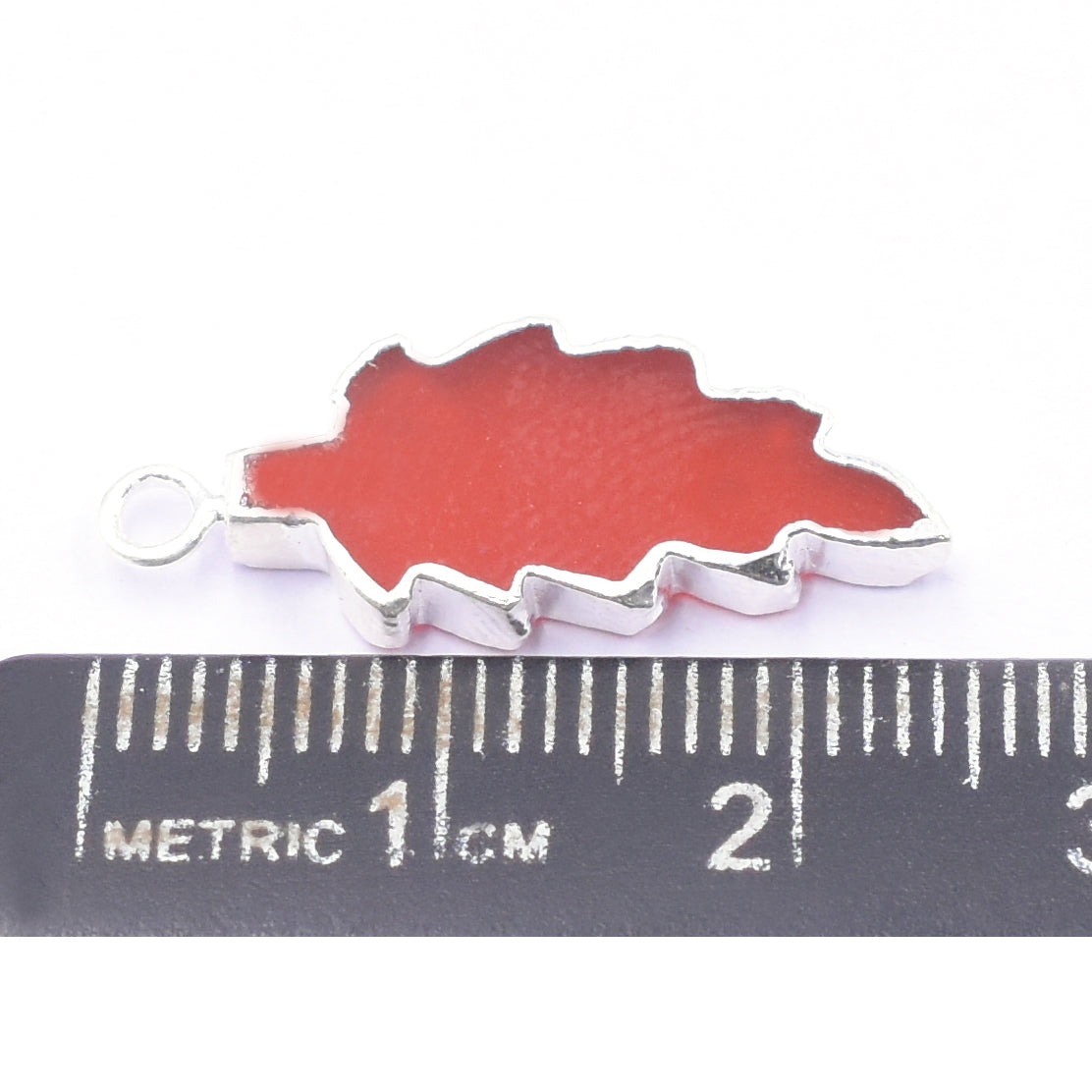 Red Onyx Leaf Pendant for jewelry making