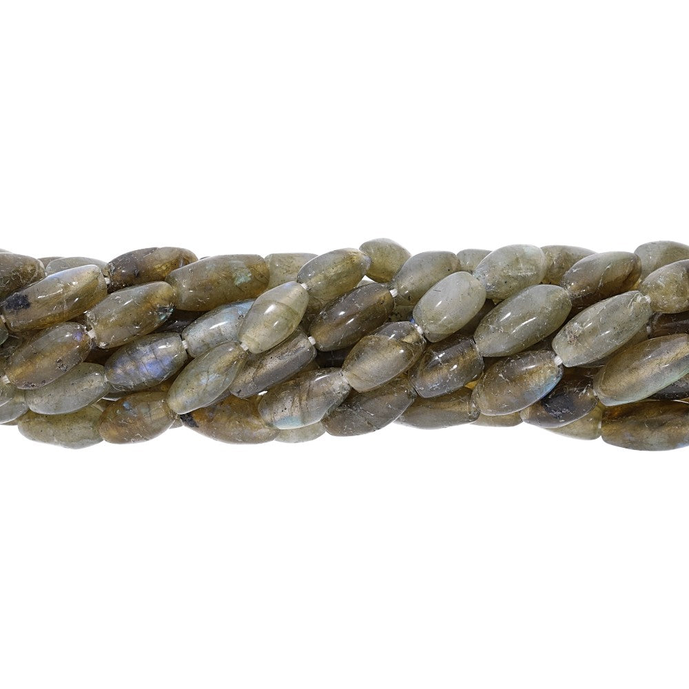 Labradorite Smooth Rice Shape Beads for Jewelry