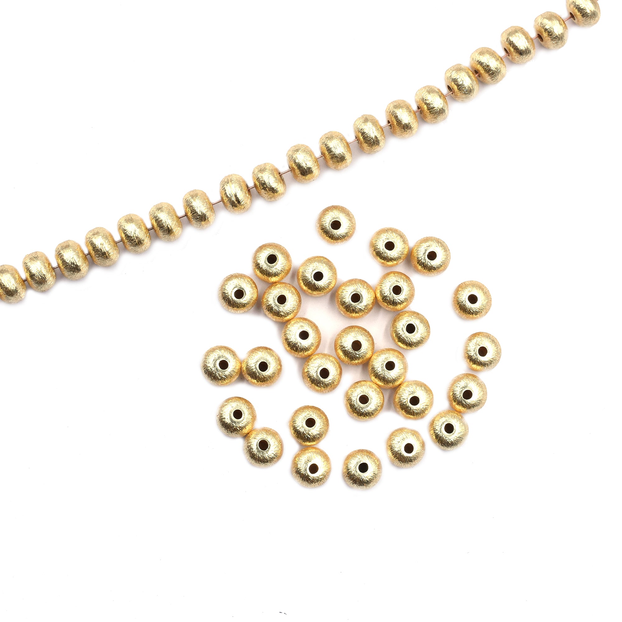 Spacer beads in gold finish for crafts

