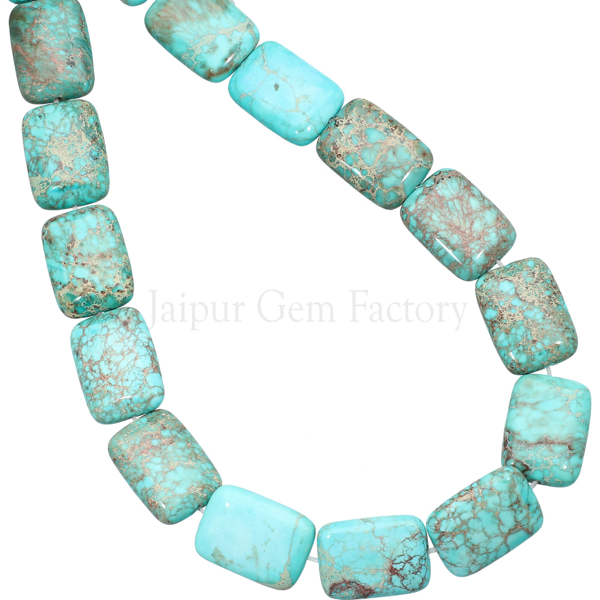 Turquoise Rectangle Beads Strand