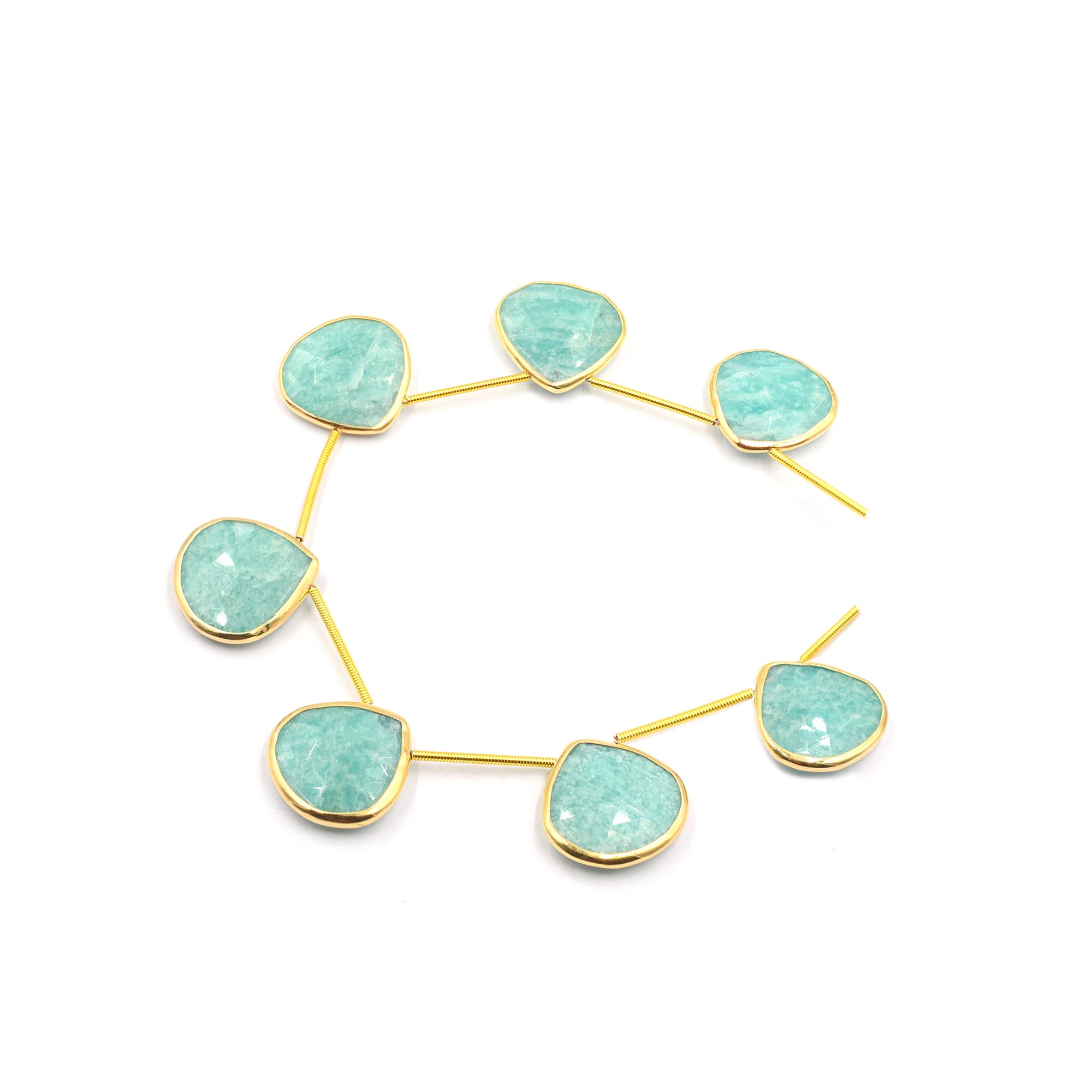 Wholesale Amazonite Gems Heart Beads