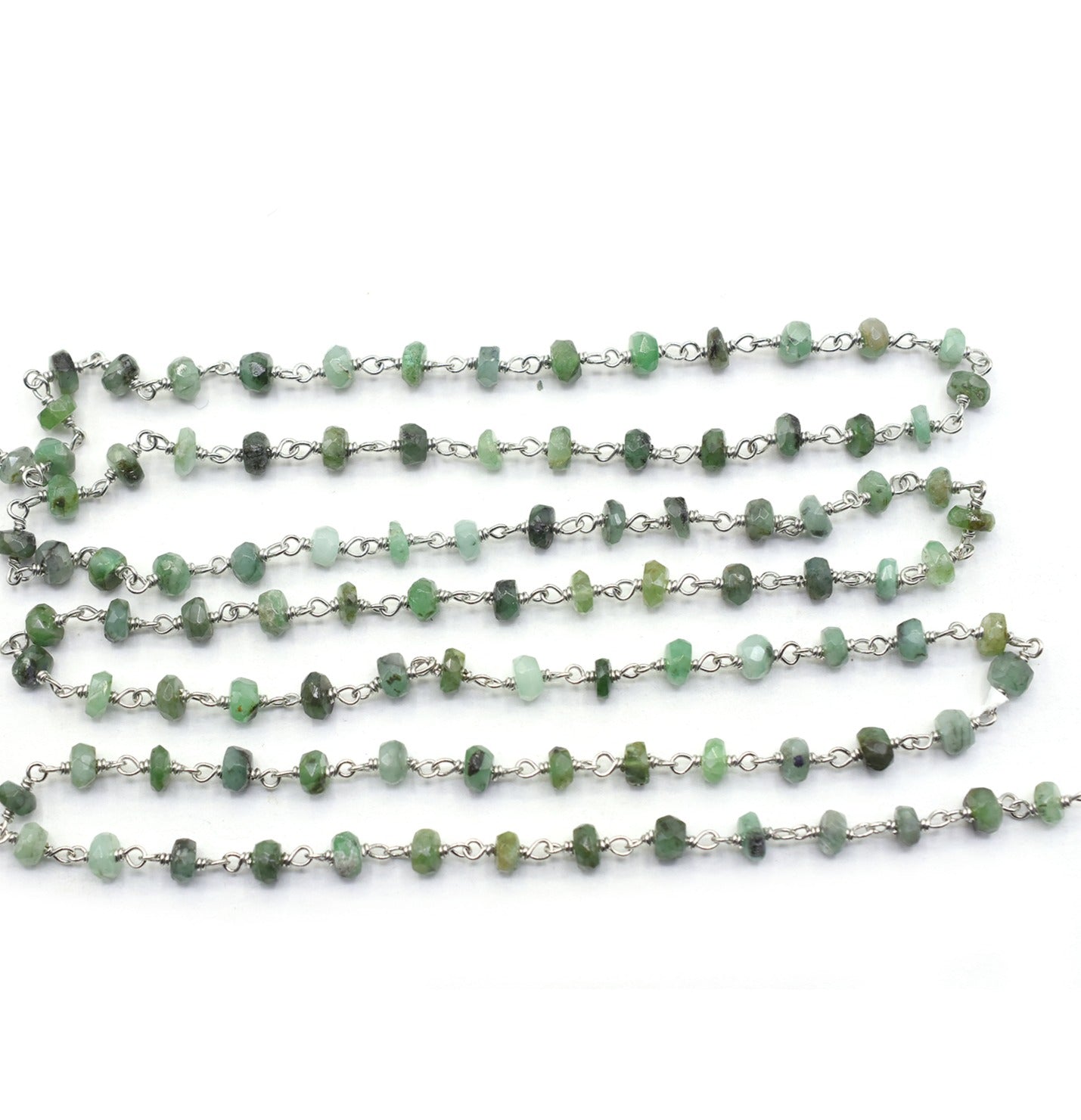 Wholesale Emerald Gemstone Rosary Chain
