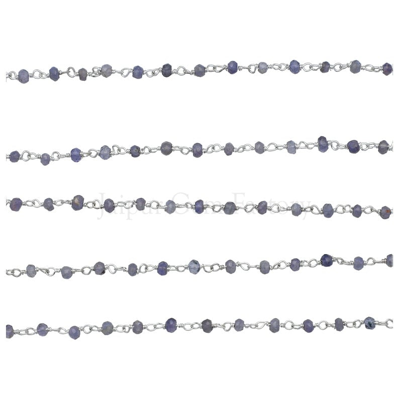 Wholesale Iolite Stone Beads Chain
