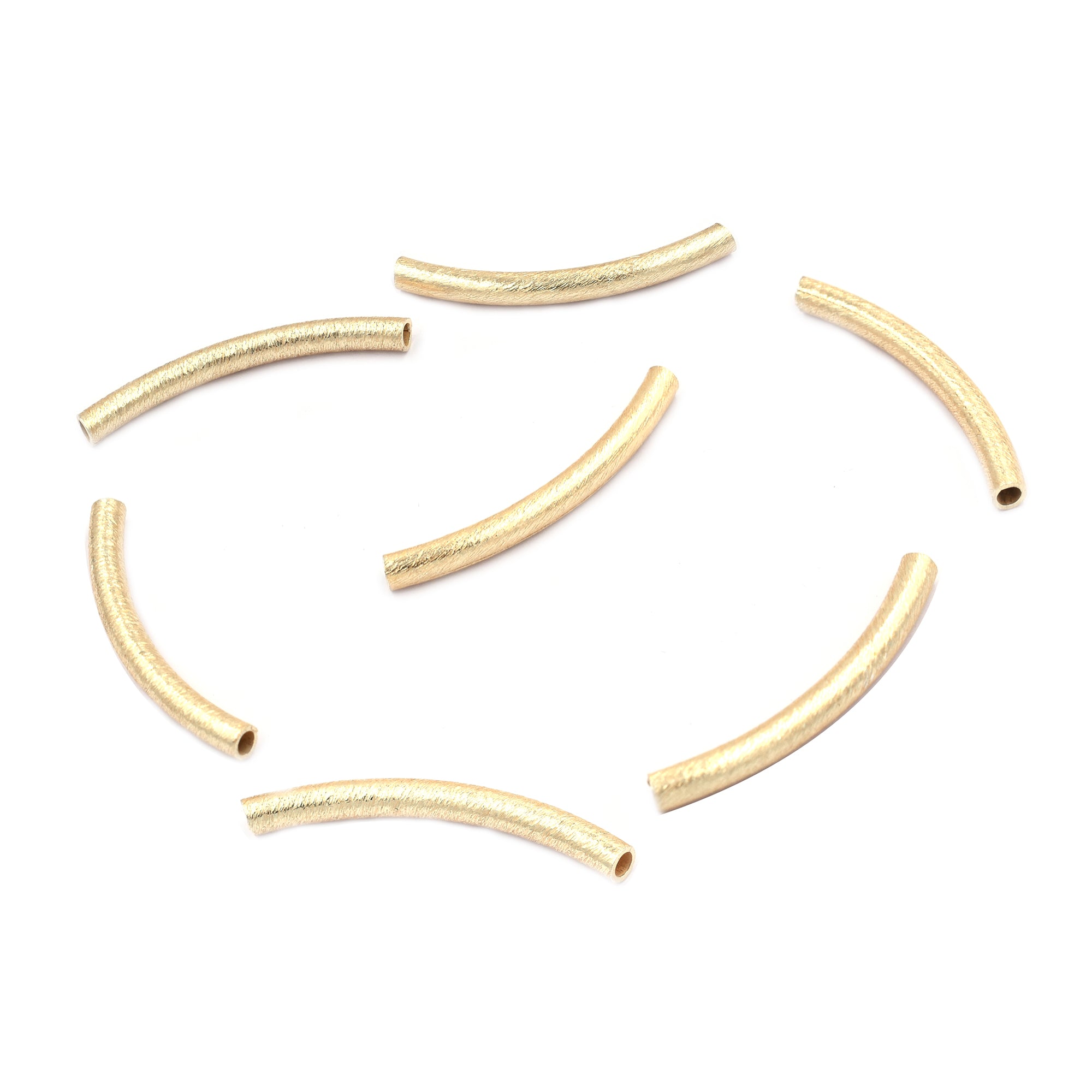 brushed matte finish tube beads

