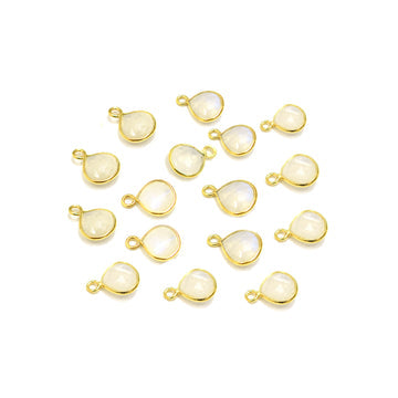 gold plated heart moonstone pendants

