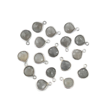 heart pendant with moonstone gemstone

