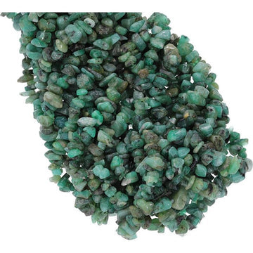 4 To 5 MM Raw Emerald Natural Emerald Chips Beads Strand