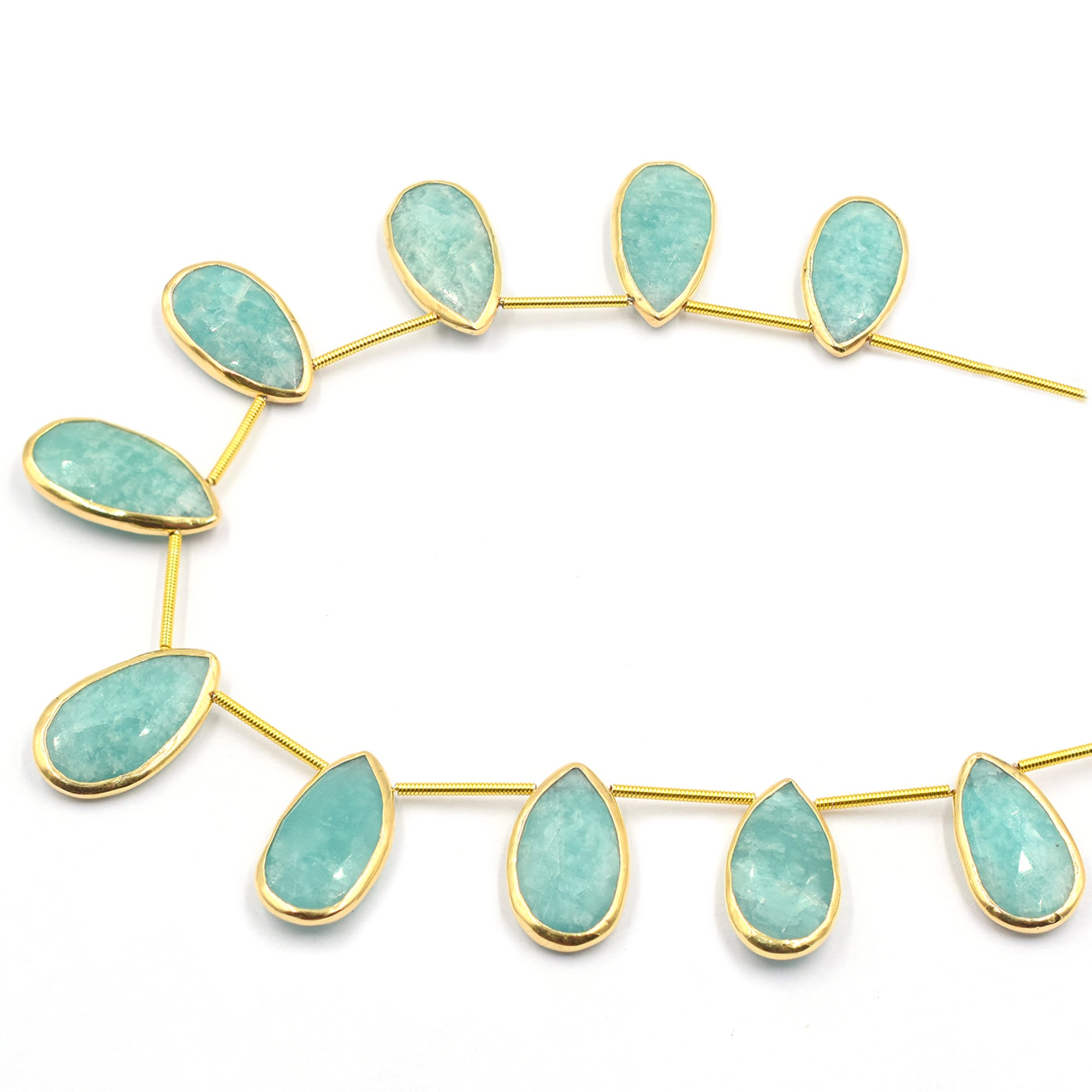 Pear shaped amazonite beads