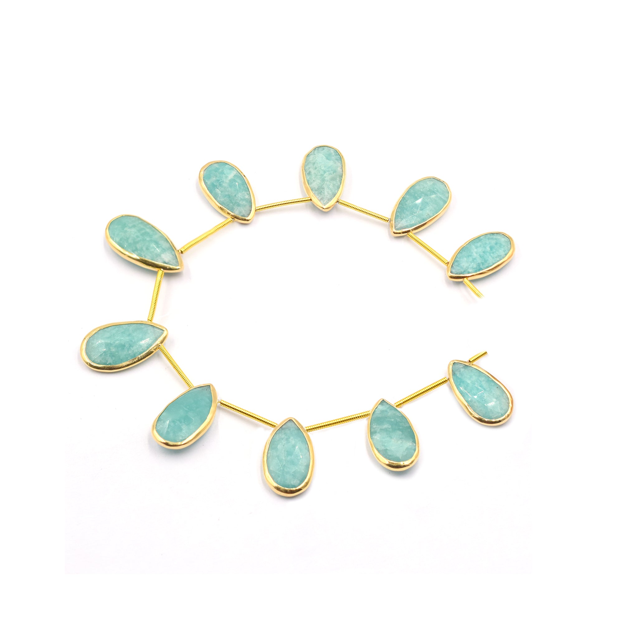 Amazonite pear shaped beads